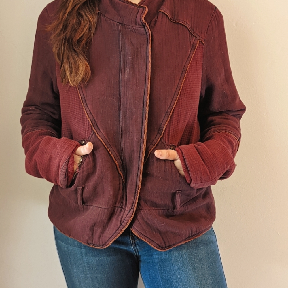 Free People Maroon Jacket